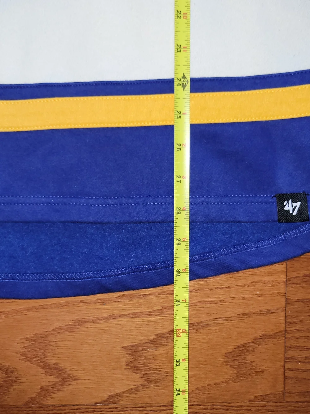 47 Brand St. Louis Blues Hooded Hockey Sweater - Royal Blue & Yellow Size L